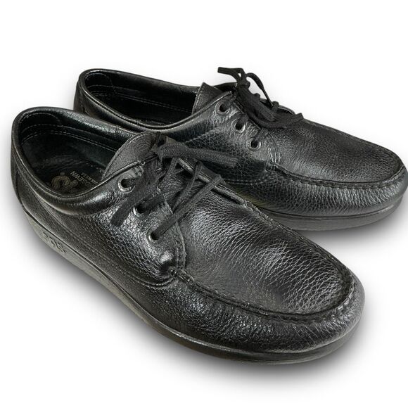 SAS Mens Black Amigo Pebbled Leather Dress Casual Shoes Men’s Size 9 1/2 - Picture 7 of 7